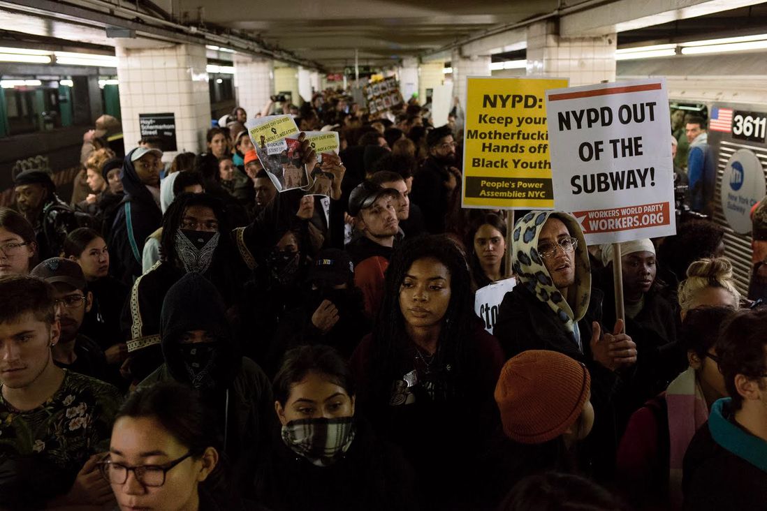 Subway protest